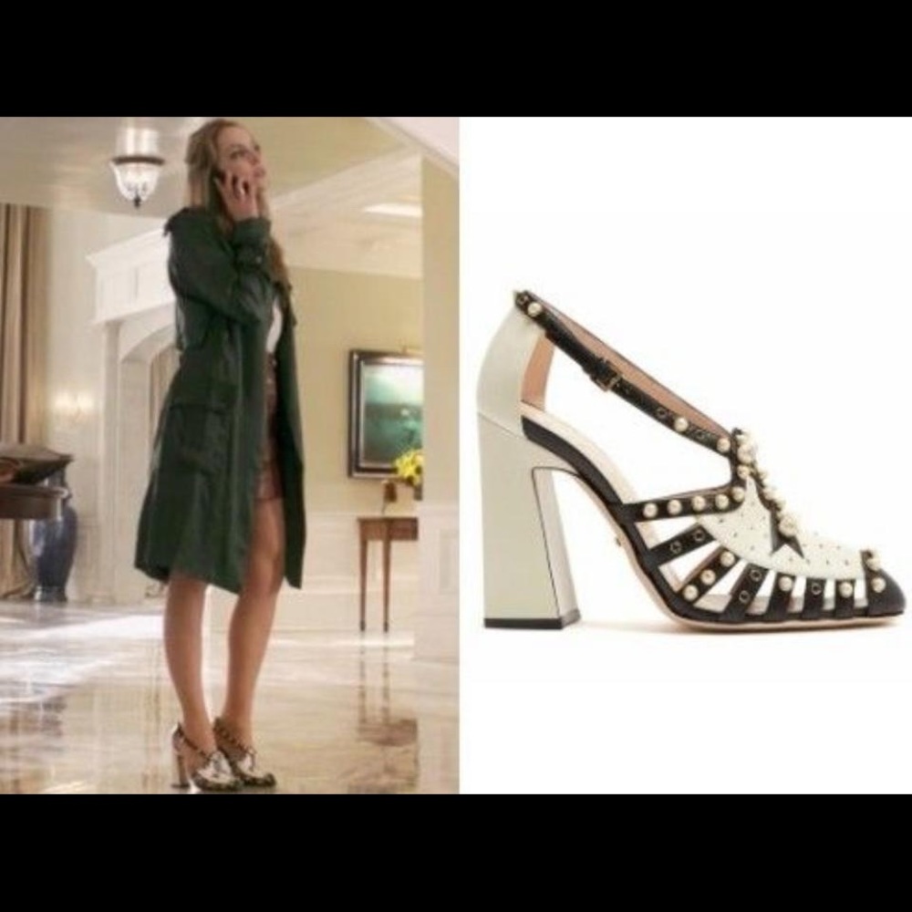 NWT Gucci Tracy 100mm Pearl Studded Pump sz 38 - Picture 3 of 8